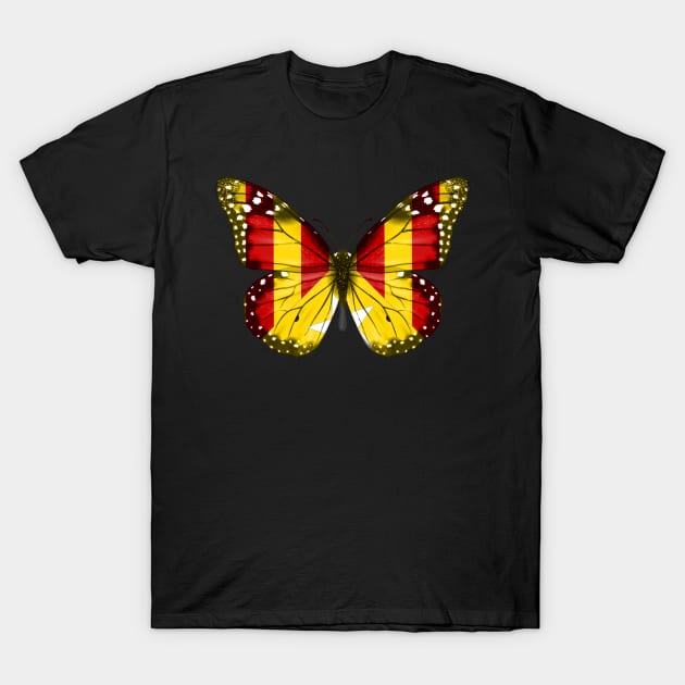 Catalan Flag  Butterfly Catalonia Catalan Flag - Gift for Catalan From Catolonia T-Shirt by Country Flags